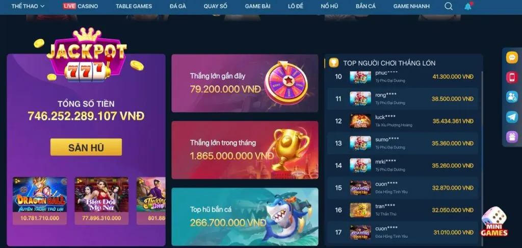 Thưởng nạp tiền hàng ngày VN84